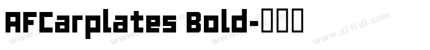 AFCarplates Bold字体转换